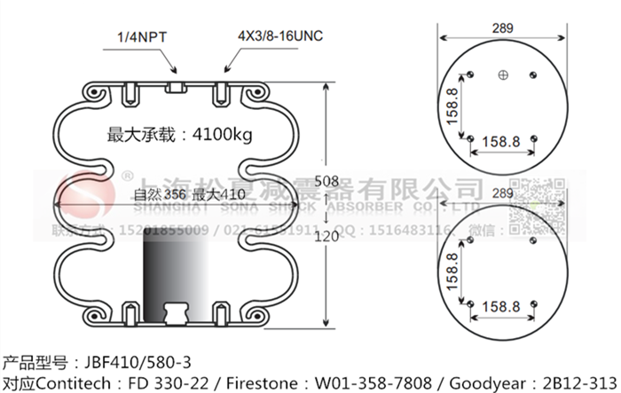 JBF410/580-3橡膠<a href='http://m.hzfyx.com/' target='_blank'><u>空氣彈簧</u></a>